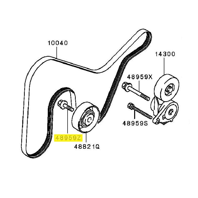 Mitsubishi Lancer Evo 46 Serpentine Belt Idler Pulley Bolt (MD326546