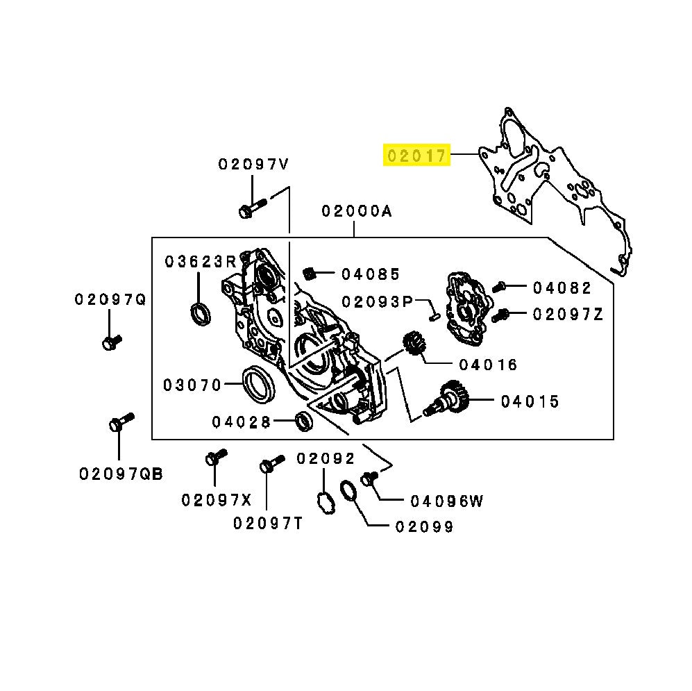 Mitsubishi Lancer Evo 4-9 Front Case Gasket (MD322521)