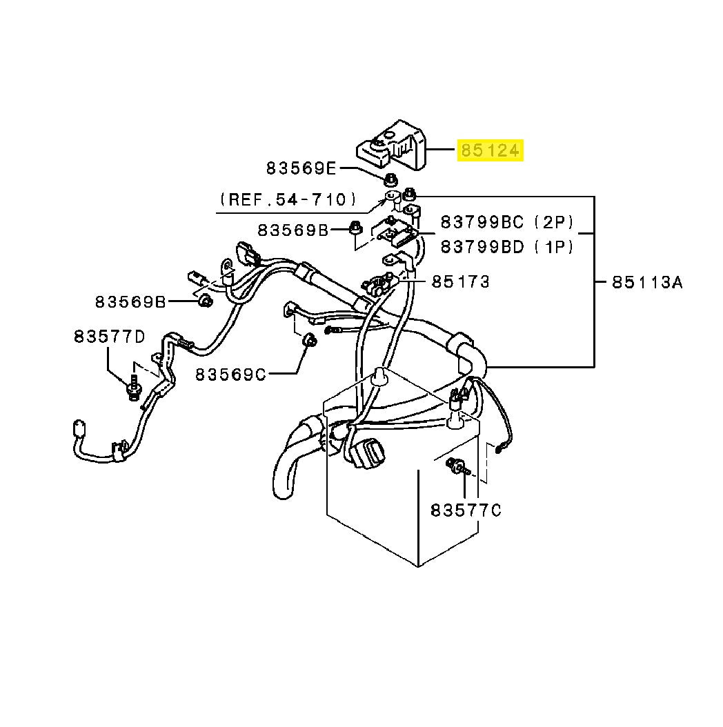 Mitsubishi Lancer Evo 7-9 Positive Battery Cap Non-ACD (MN164207)