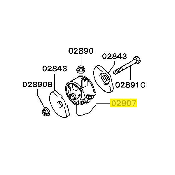 Mitsubishi Lancer Evo 7-9 Engine Mount Timing Side (MR554434)