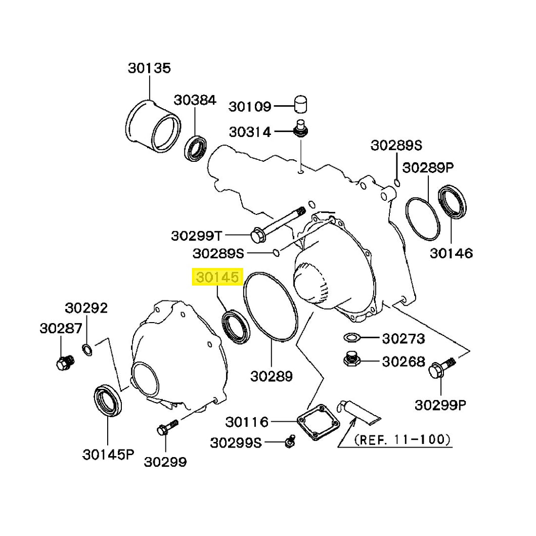 Mitsubishi Lancer Evo 7-9 Transfer Case Internal Seal Non-ACD (MR581855)
