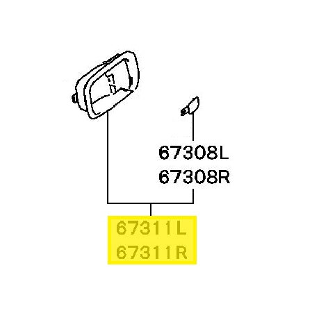 Mitsubishi Lancer Evo 7-9 Front/Rear Door Handle Cover Set