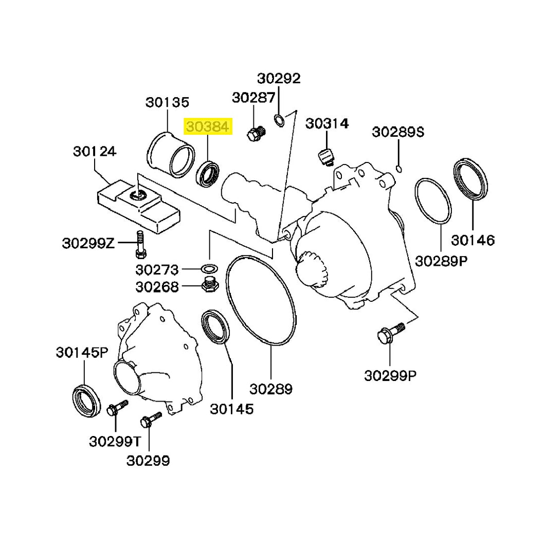 Mitsubishi Lancer Evo 4-6 Transfer Case Output Shaft Seal (MR983368)