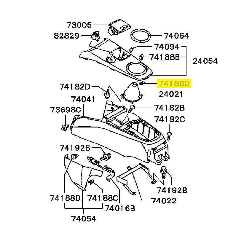 Mitsubishi Lancer Evo 7-9 Gear Shift 5 Speed Garnish Clip (MU000329)