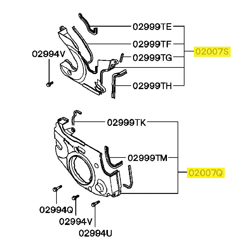 Mitsubishi Lancer Evo 4-7 Timing Belt Cover Set