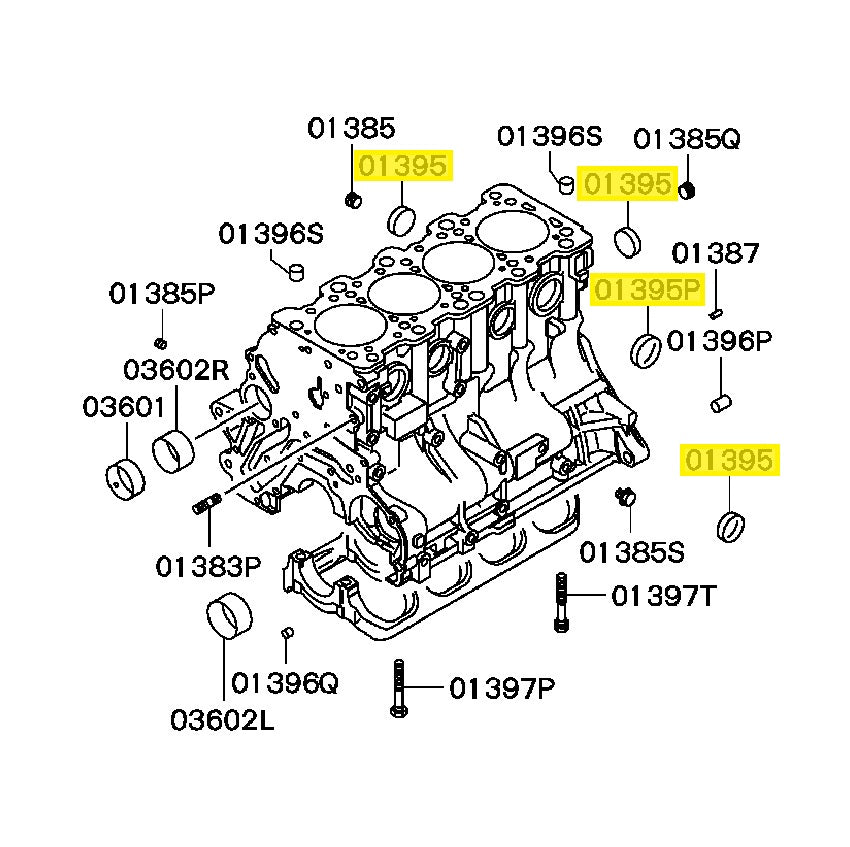 Mitsubishi Lancer Evo 4-9 Engine Block Freeze Plug Kit