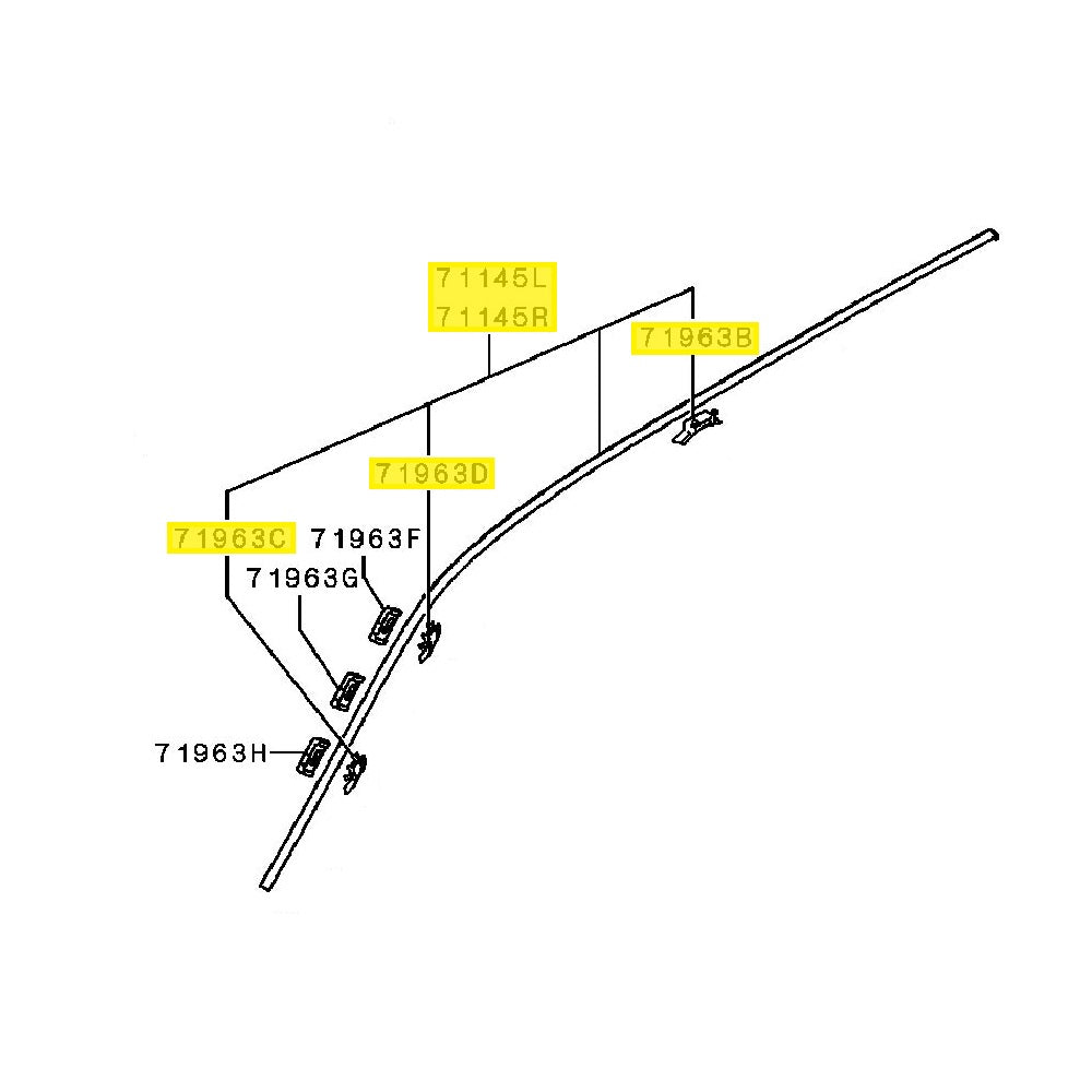 Mitsubishi Lancer Evo 9 CT9W Drip Moulding Set