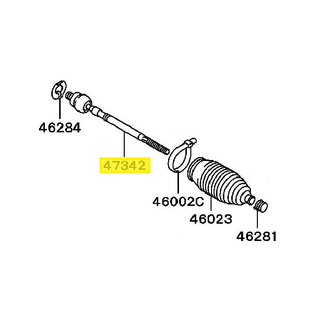 Mitsubishi Lancer Evo 7-9 Inner Tie Rod (MR403099)