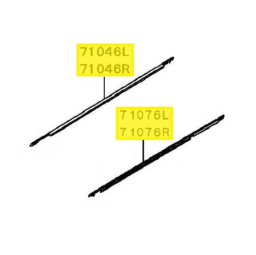 Mitsubishi Lancer Evo 7-9 CT9A Door Belt Moulding Set