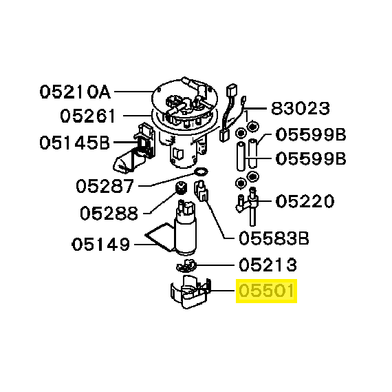 Mitsubishi Lancer Evo 7-9 Fuel Pump Bracket (MR571546)
